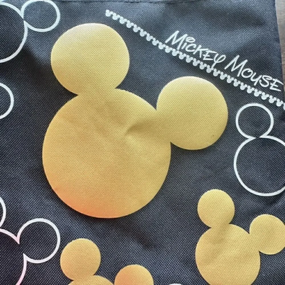 NWOT - Disney Drawstring Bag. Black with Gold Mickey Mouse